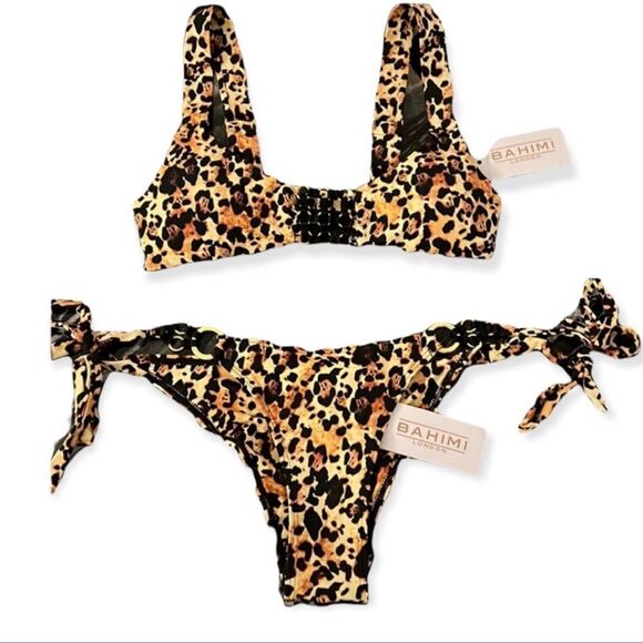 Leopard  Brazilian bikini top and bottom - Picture 2 of 2